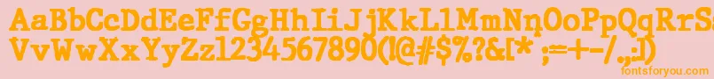 JMH Typewriter Black Font – Orange Fonts on Pink Background
