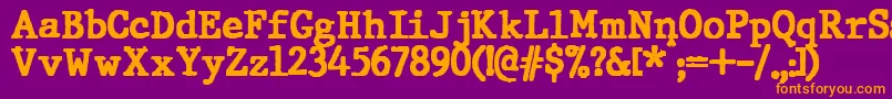 Шрифт JMH Typewriter Black – оранжевые шрифты на фиолетовом фоне