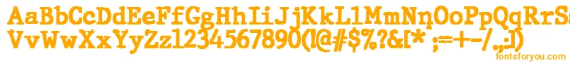 Fonte JMH Typewriter Black – fontes laranjas em um fundo branco