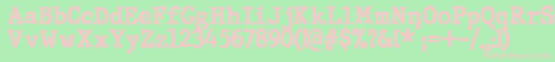 JMH Typewriter Black Font – Pink Fonts on Green Background