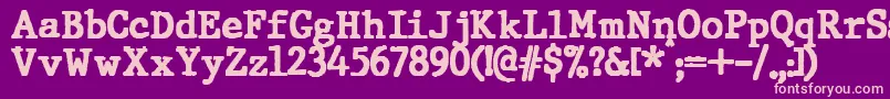 Шрифт JMH Typewriter Black – розовые шрифты на фиолетовом фоне