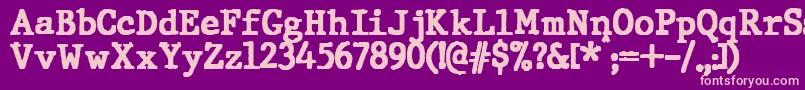 JMH Typewriter Black Font – Pink Fonts on Purple Background