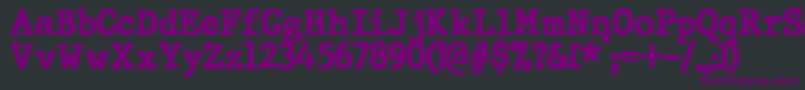 JMH Typewriter Black Font – Purple Fonts on Black Background