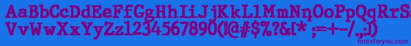 JMH Typewriter Black Font – Purple Fonts on Blue Background