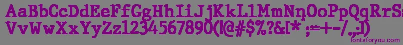 JMH Typewriter Black Font – Purple Fonts on Gray Background
