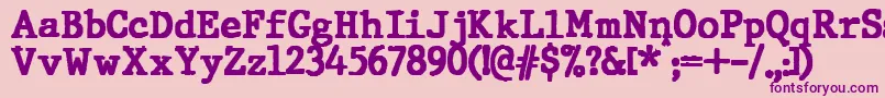 JMH Typewriter Black Font – Purple Fonts on Pink Background