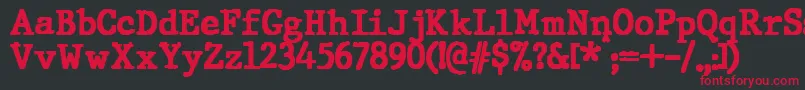 JMH Typewriter Black Font – Red Fonts on Black Background