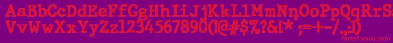 JMH Typewriter Black Font – Red Fonts on Purple Background
