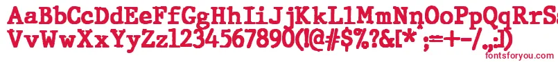 JMH Typewriter Black Font – Red Fonts on White Background