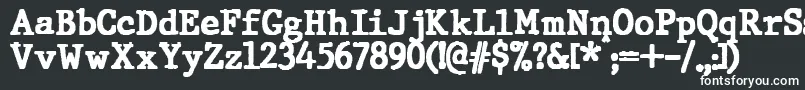 JMH Typewriter Black-fontti – valkoiset fontit