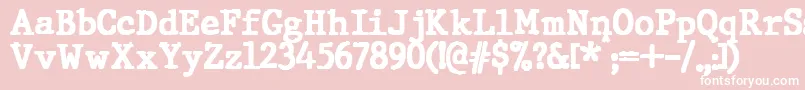 JMH Typewriter Black Font – White Fonts on Pink Background