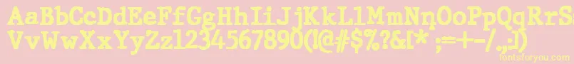 JMH Typewriter Black Font – Yellow Fonts on Pink Background