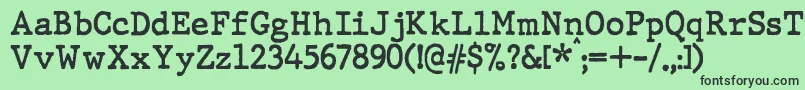 JMH Typewriter Bold Font – Black Fonts on Green Background