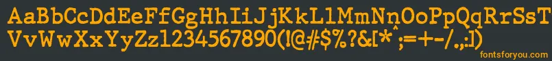 JMH Typewriter Bold Font – Orange Fonts on Black Background
