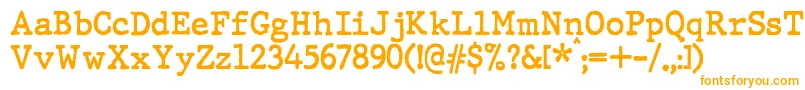 Шрифт JMH Typewriter Bold – оранжевые шрифты на белом фоне