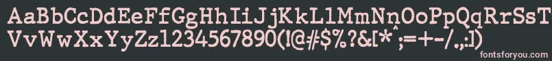 JMH Typewriter Bold Font – Pink Fonts on Black Background