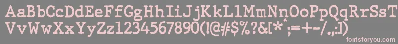 Шрифт JMH Typewriter Bold – розовые шрифты на сером фоне