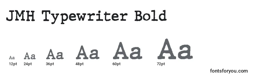 JMH Typewriter Bold-fontin koot