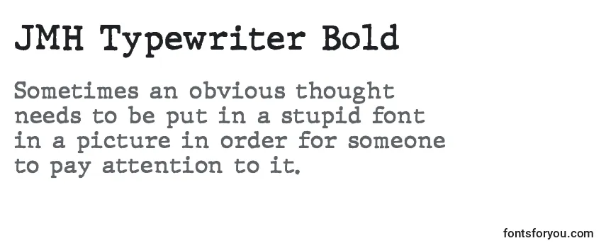 Schriftart JMH Typewriter Bold
