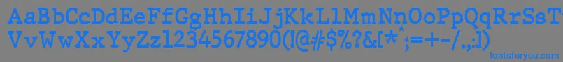 JMH Typewriter Bold Font – Blue Fonts on Gray Background