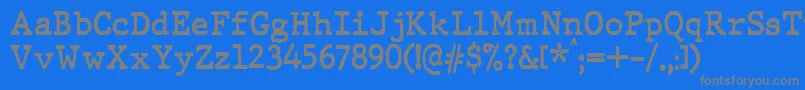 JMH Typewriter Bold Font – Gray Fonts on Blue Background