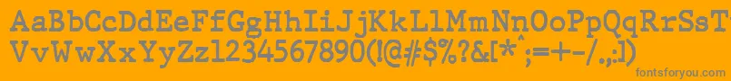 Шрифт JMH Typewriter Bold – серые шрифты на оранжевом фоне