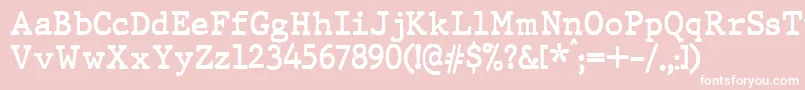 JMH Typewriter Bold Font – White Fonts on Pink Background