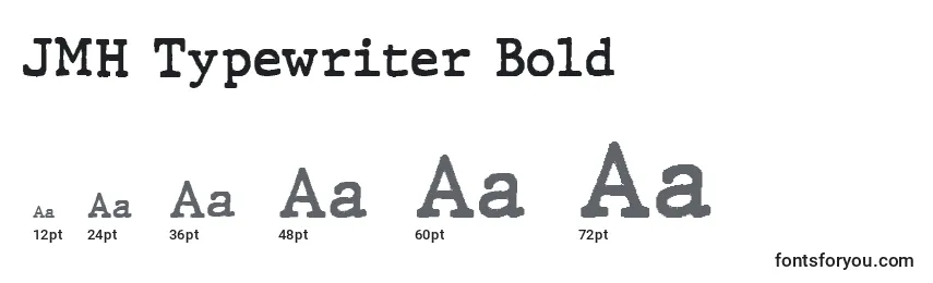 Größen der Schriftart JMH Typewriter Bold (130949)