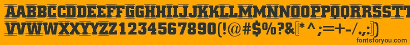 Cityno3 Font – Black Fonts on Orange Background