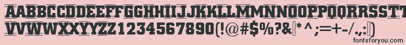 フォントCityno3 – ピンクの背景に黒い文字