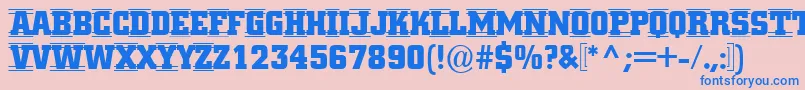 Cityno3 Font – Blue Fonts on Pink Background