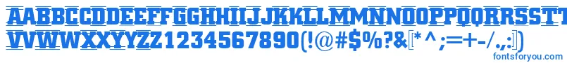 Czcionka Cityno3 – niebieskie czcionki na białym tle