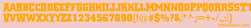 Cityno3 Font – Orange Fonts on Pink Background