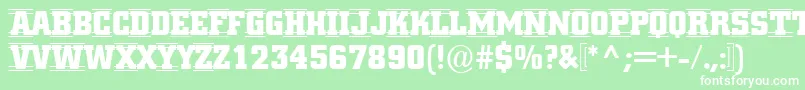 Cityno3 Font – White Fonts on Green Background