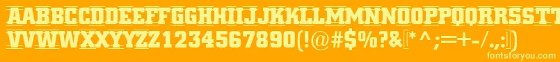 Cityno3 Font – Yellow Fonts on Orange Background