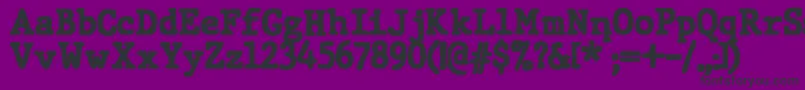 JMH Typewriter dry Black Font – Black Fonts on Purple Background