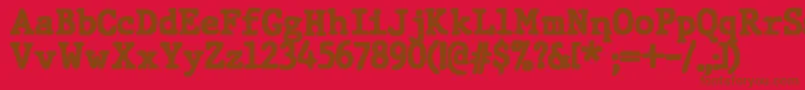 Подробнее о шрифте JMH Typewriter dry Black Шрифт JMH Typewriter dry Black – коричневые шрифты на красном фоне