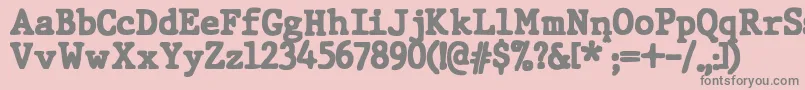 JMH Typewriter dry Black Font – Gray Fonts on Pink Background