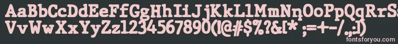 JMH Typewriter dry Black Font – Pink Fonts on Black Background