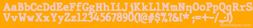 JMH Typewriter dry Black Font – Pink Fonts on Orange Background