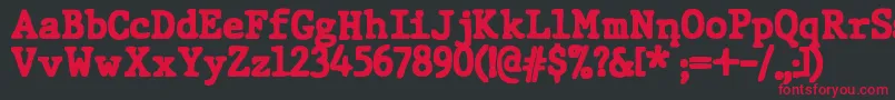 JMH Typewriter dry Black Font – Red Fonts on Black Background