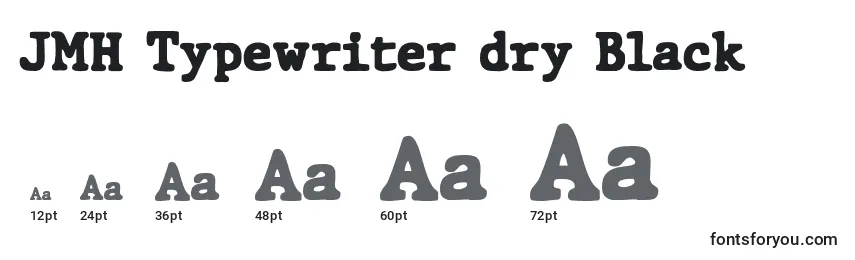 JMH Typewriter dry Black Font Sizes