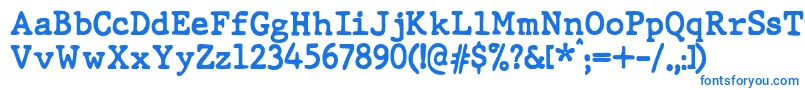 JMH Typewriter dry Bold Font – Blue Fonts on White Background