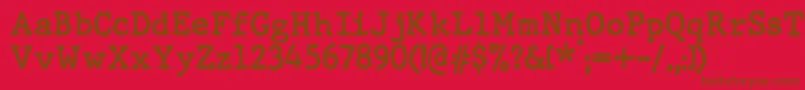 JMH Typewriter dry Bold Font – Brown Fonts on Red Background
