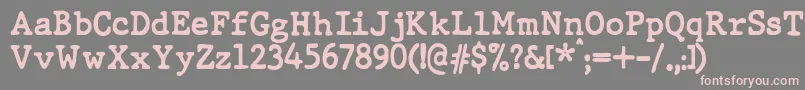 JMH Typewriter dry Bold Font – Pink Fonts on Gray Background