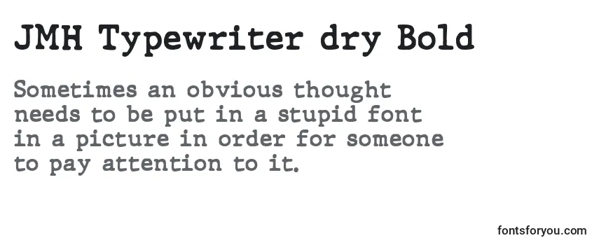Fonte JMH Typewriter dry Bold