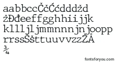JMH Typewriter dry Thin font – bosnian Fonts