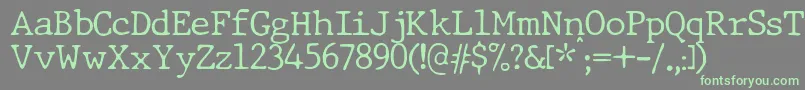 JMH Typewriter dry Thin Font – Green Fonts on Gray Background