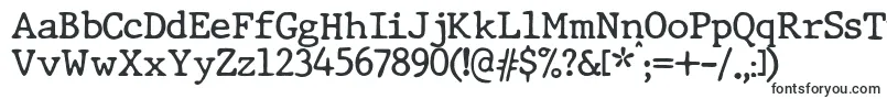 Czcionka JMH Typewriter dry – modne czcionki