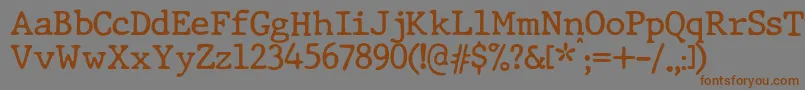 JMH Typewriter dry Font – Brown Fonts on Gray Background